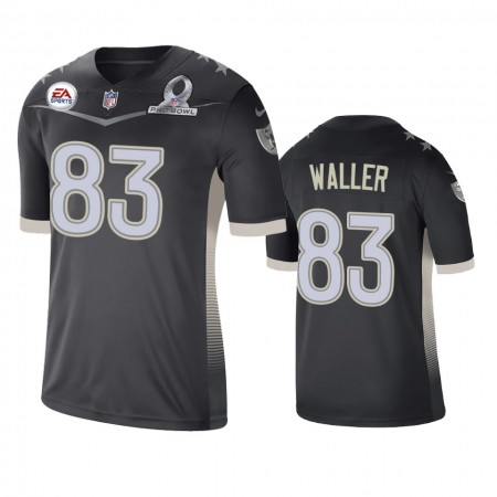 Camiseta Hombre NFL Las Vegas Raiders Darren Waller 83 Game Anthracite 2021 AFC Pro Bowl